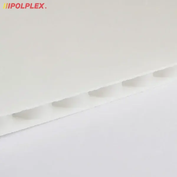Płyta polipropylenowa PP struktura rdzenia plaster miodu biała 5,4 mm