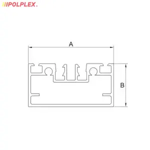 Profil aluminiowy dolny konstrukcyjny wys. 30 mm