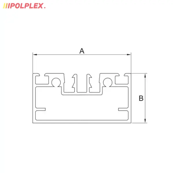 Profil aluminiowy dolny konstrukcyjny wys. 30 mm