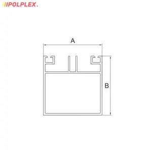 Profil aluminiowy dolny konstrukcyjny wys. 60 mm