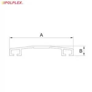 Profil aluminiowy górny 60 mm Do płyt z poliwęglanu