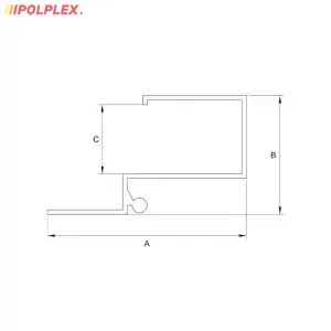 Profil aluminiowy przegub do płyt 20 mm