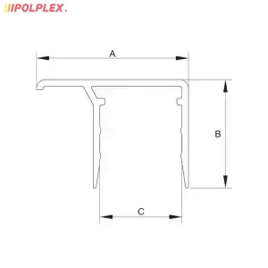 Profil aluminiowy zamykający do płyt o gr. 10 mm